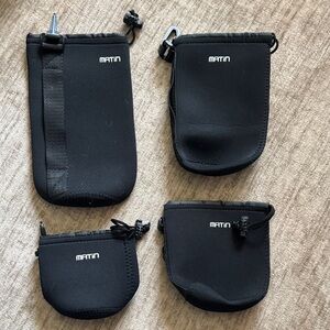 Matin Black Neoprene Camera Lense Pouch Set